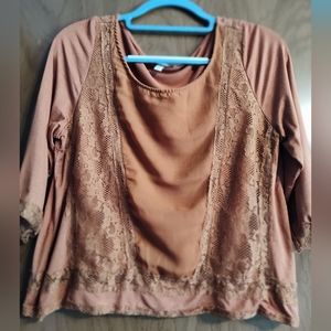 LUCY & LAUREL Ladies Pullover Crop Top  Size Large